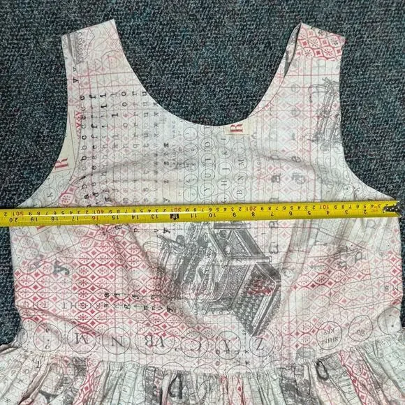 Handmade Dress L See Measrmnts Cottagecore Writer Typewriter Book Nerd Academia - Picture 3 of 4